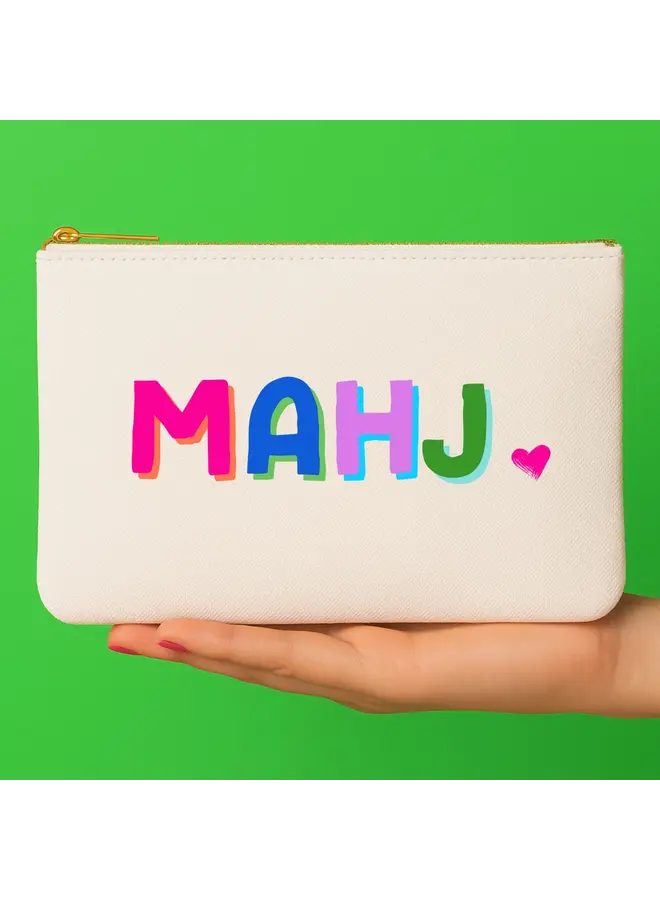 Mahj Canvas Bag w/ Tile Zipper