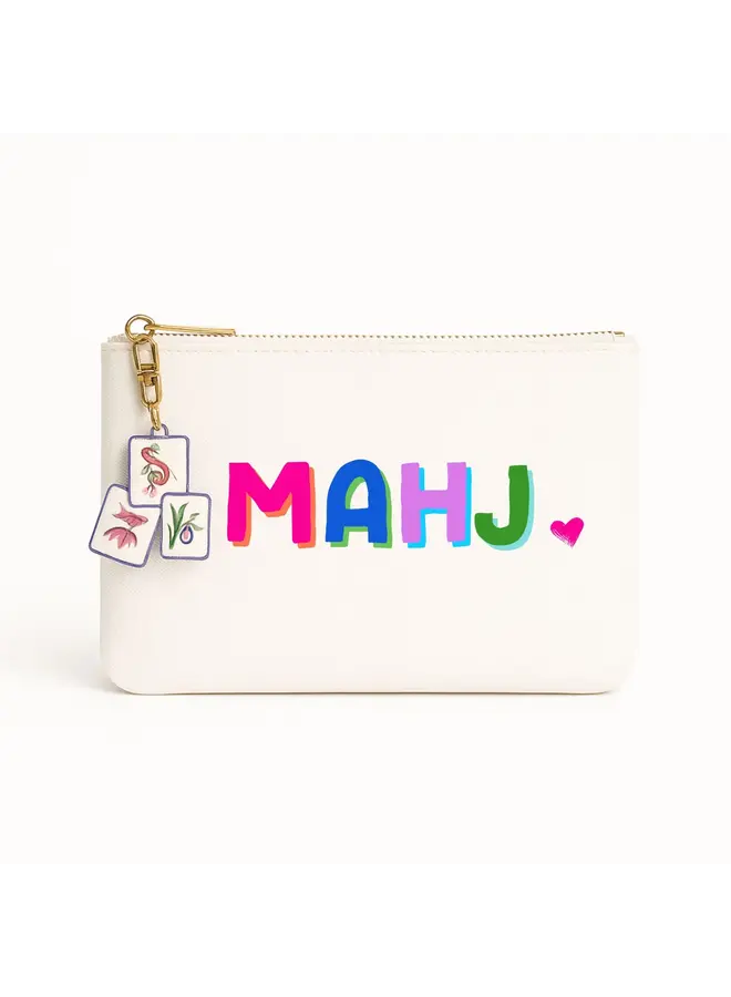 Mahj Canvas Bag w/ Tile Zipper