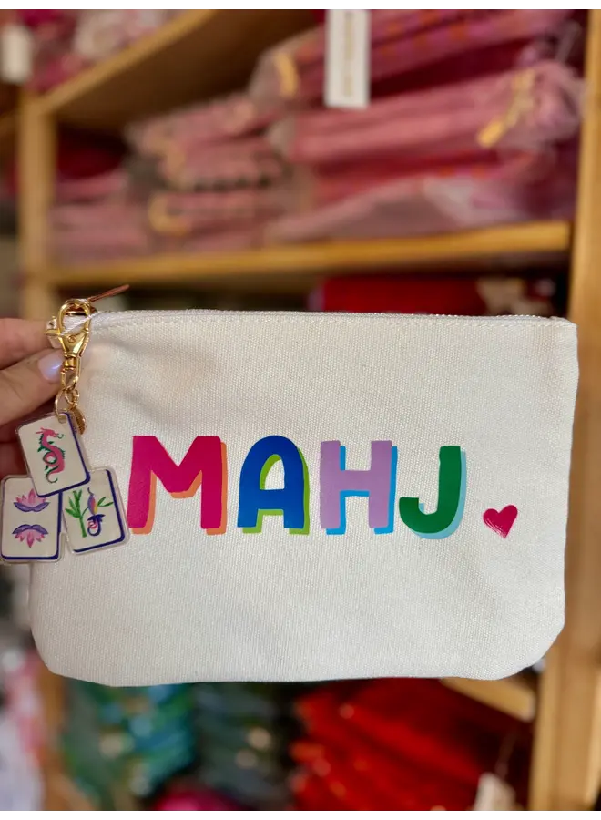 Mahj Canvas Bag w/ Tile Zipper
