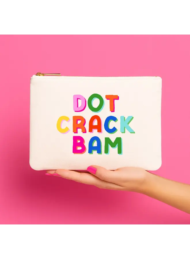 Dot Crack Bam Canvas Pouch