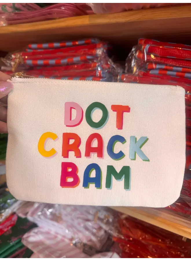 Dot Crack Bam Canvas Pouch