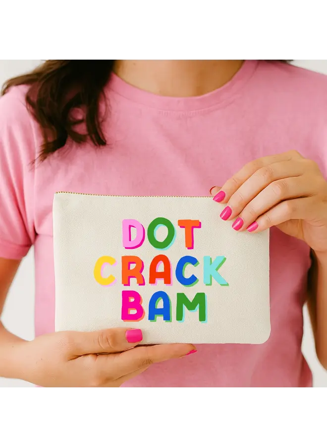 Dot Crack Bam Canvas Pouch