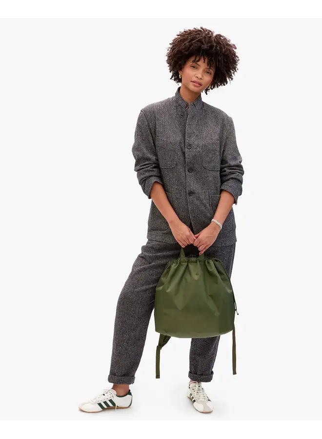 Sac Tout Back Pack - Recycled Nylon Twill in Army