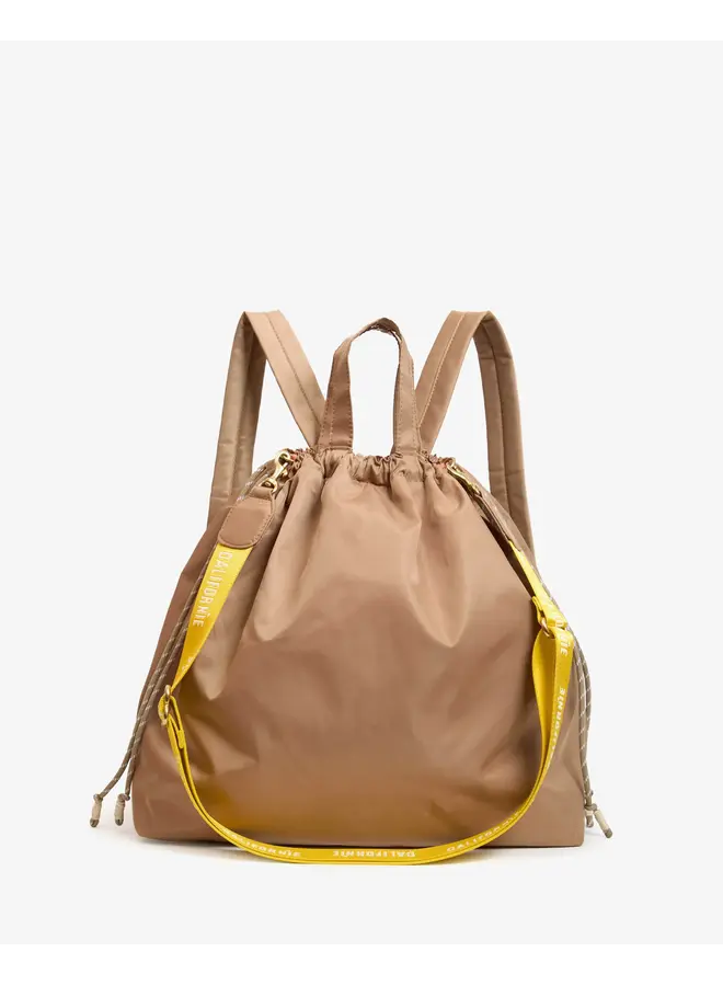 Sac Tout Back Pack - Recycled Nylon Twill in Latte