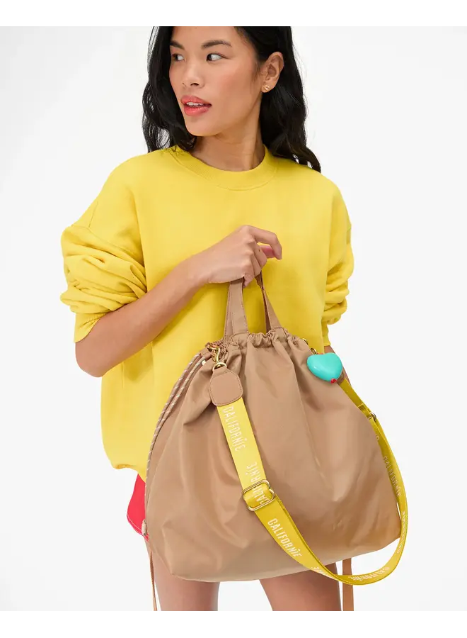 Sac Tout Back Pack - Recycled Nylon Twill in Latte