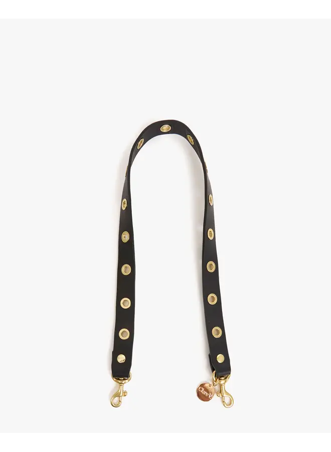 Shoulder Strap - Veg. w/ Grommets - Black