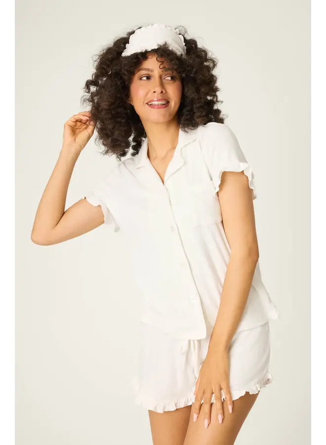 PJ Set - Ivory Pointelle Essentials -