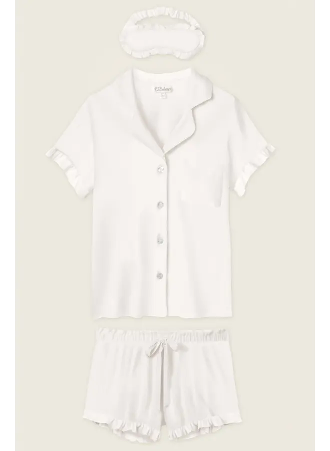PJ Set - Ivory Pointelle Essentials -