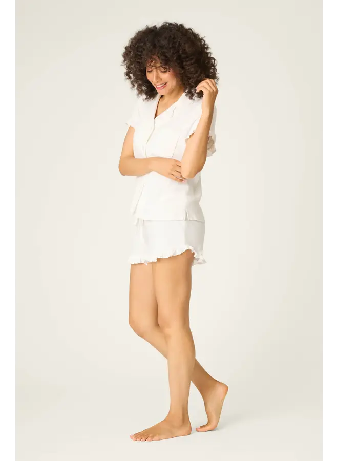 PJ Set - Ivory Pointelle Essentials -