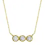 14k Y/G Diamond Triple Crown Necklace (0.15CT)