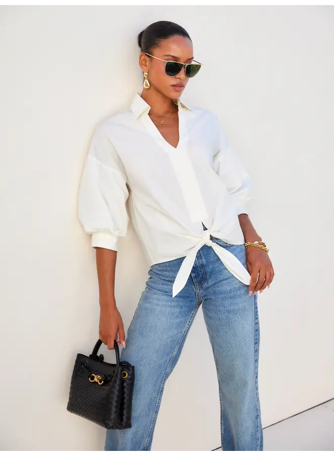 Jena Tie Front Top