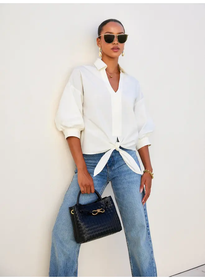 Jena Tie Front Top