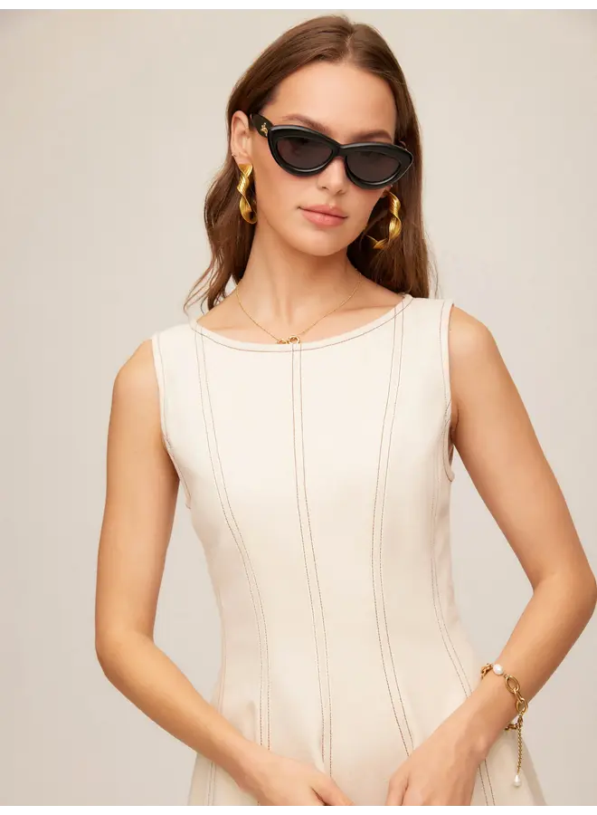Darla Contrast Stitch Dress