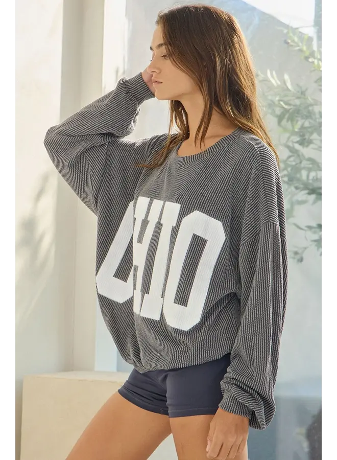 Ribbed OHIO Pullover -