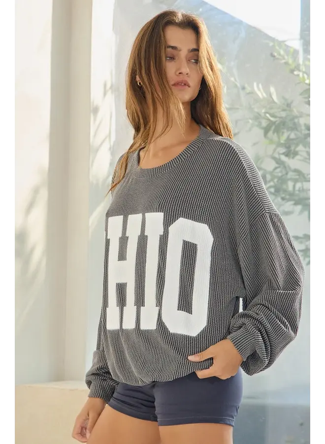 Ribbed OHIO Pullover -