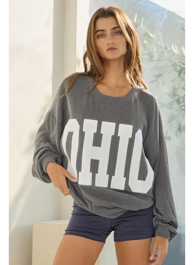 Ribbed OHIO Pullover -