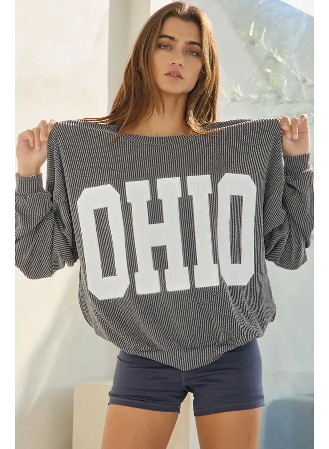 Ribbed OHIO Pullover -