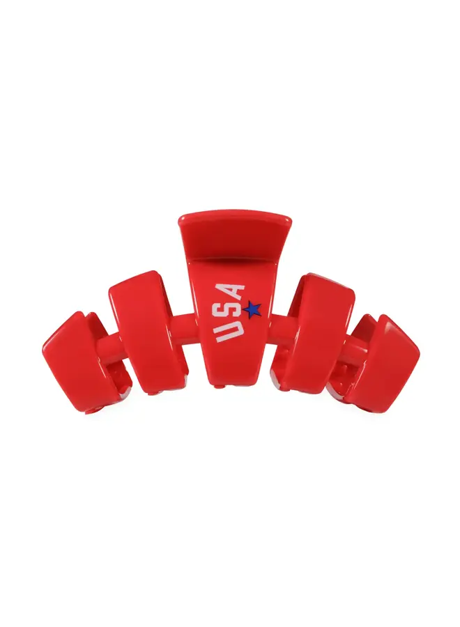 Classic Hair Clip - Medium - USA Red