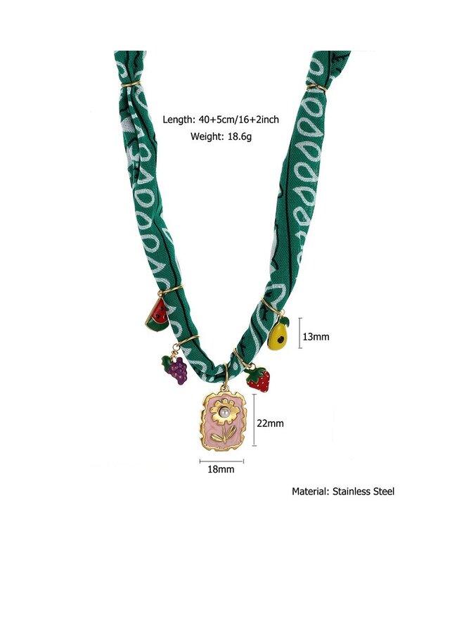 Summertime Scarf Necklace -