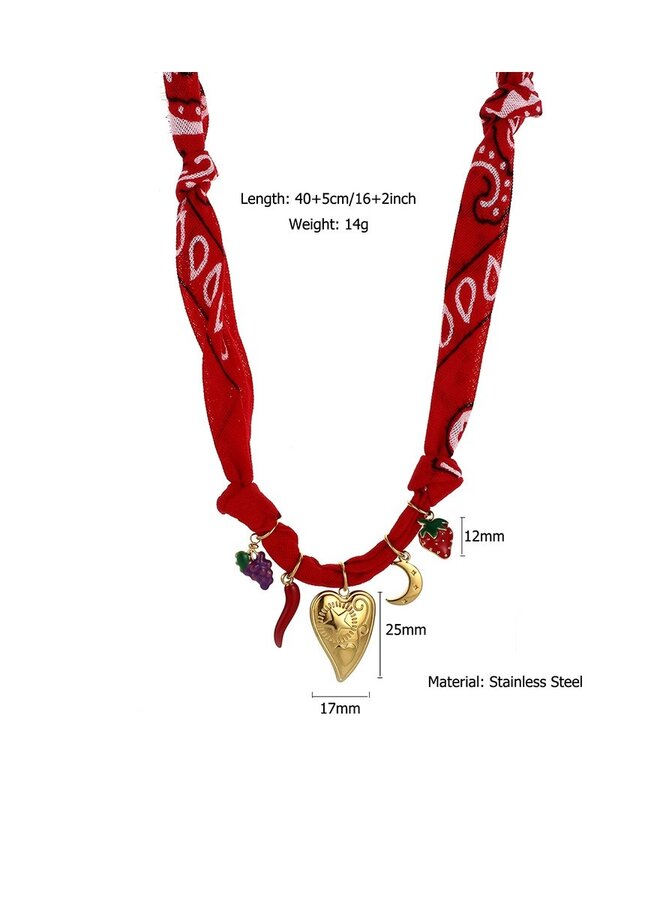 Summertime Scarf Necklace -