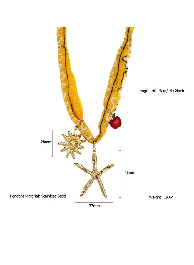 Summertime Scarf Necklace -