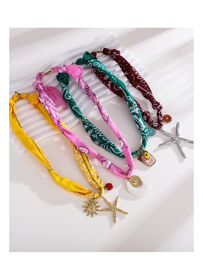 Summertime Scarf Necklace -