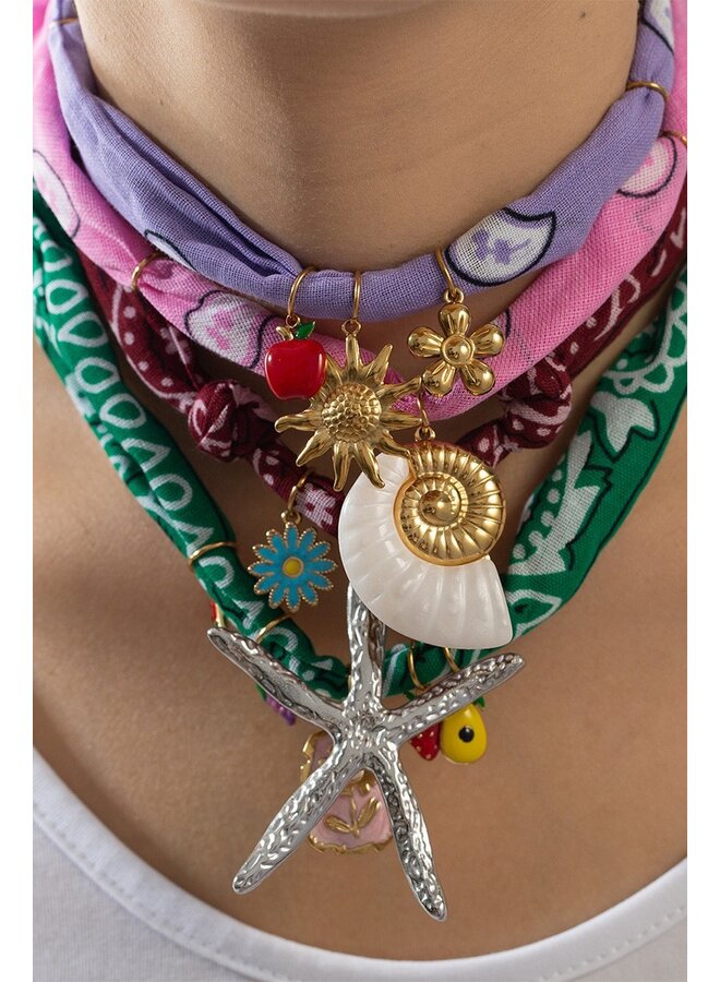 Summertime Scarf Necklace -