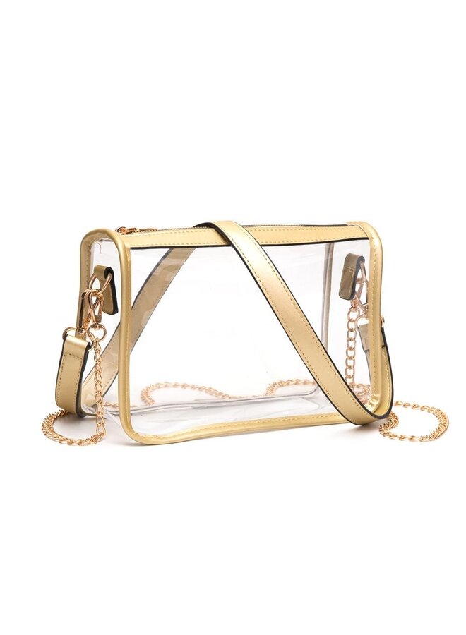 9x6 Clear Rectangular Crossbody -