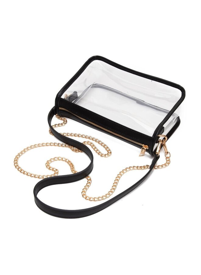 9x6 Clear Rectangular Crossbody -