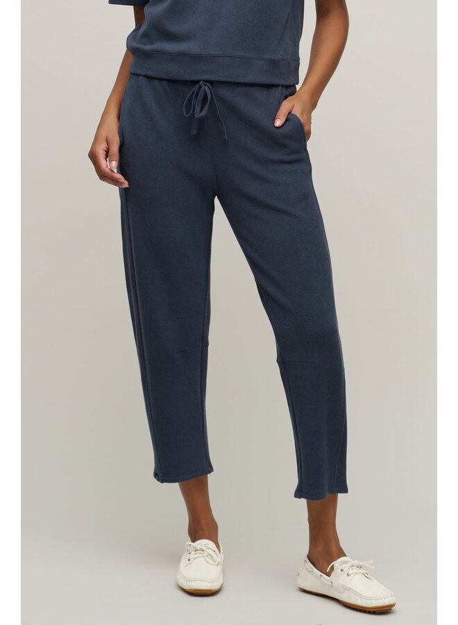 Brushed Fleece Seamed Ankle Pant -