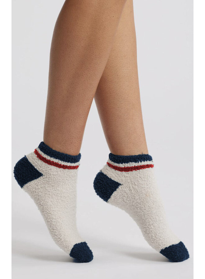 CozyChic Striped Tennis Socks - S/M -