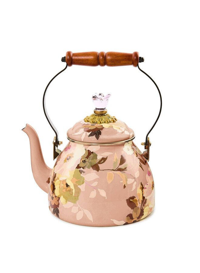Wild Rose Mauve 2 Quart Tea Kettle