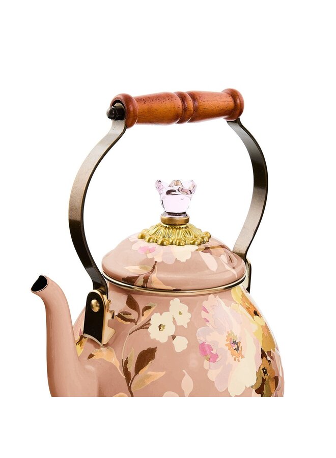 Wild Rose Mauve 2 Quart Tea Kettle