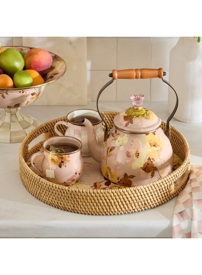 Wild Rose Mauve 2 Quart Tea Kettle