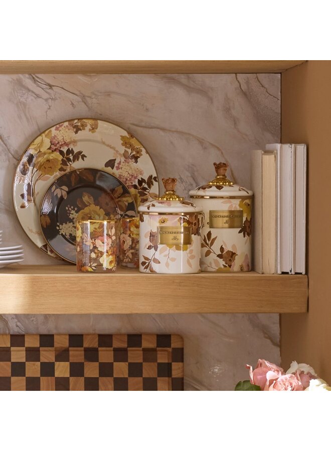 Wild Rose White Medium Canister
