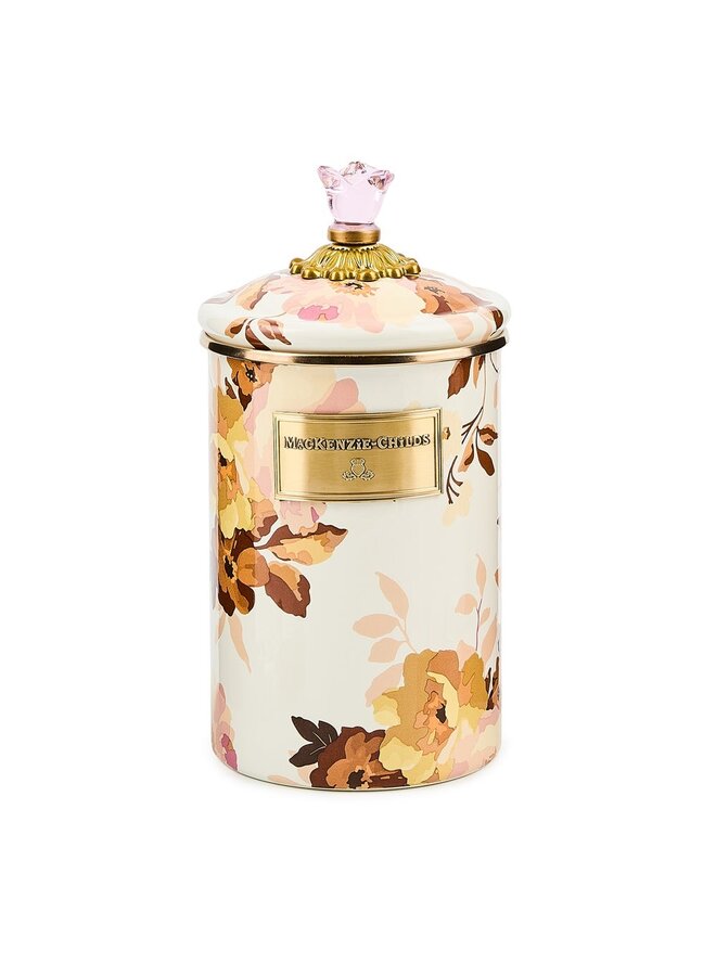 Wild Rose White Large Canister