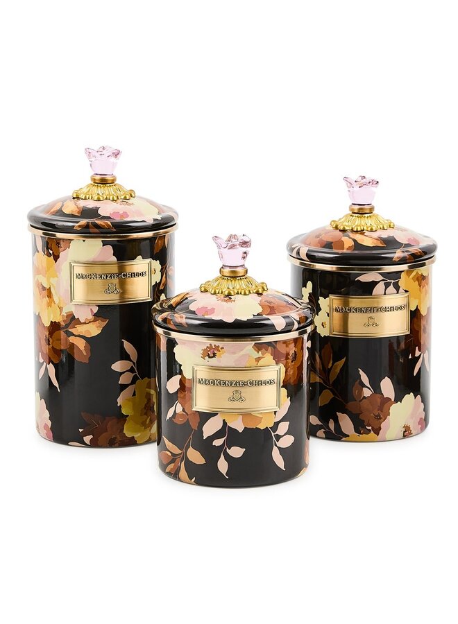 Wild Rose Brown Small Canister