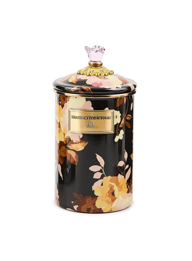 Wild Rose Brown Large Canister