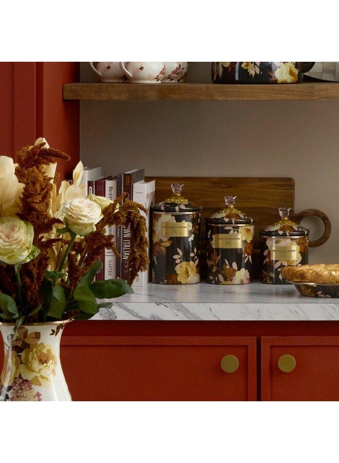 Wild Rose Brown Large Canister