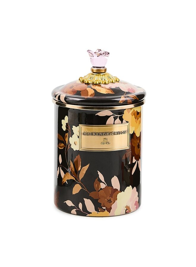 Wild Rose Brown Medium Canister
