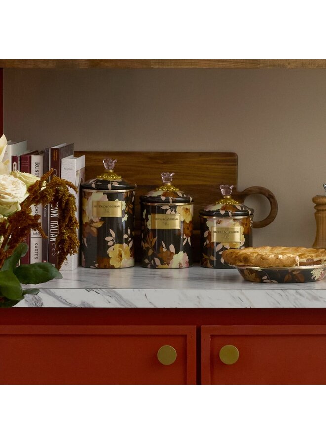 Wild Rose Brown Medium Canister