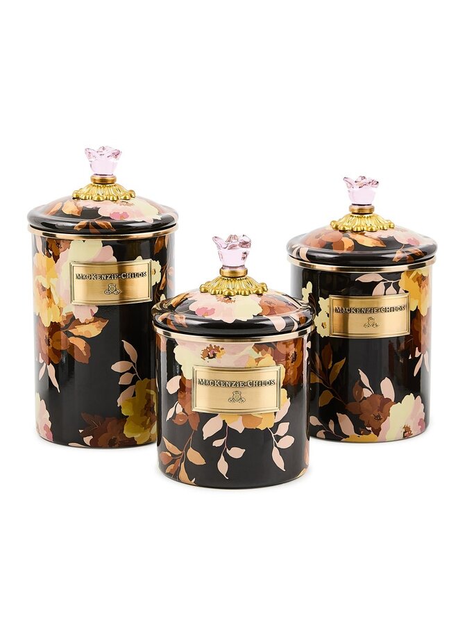 Wild Rose Brown Medium Canister
