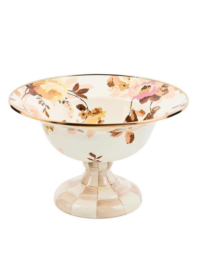 Wild Rose White Large Compote