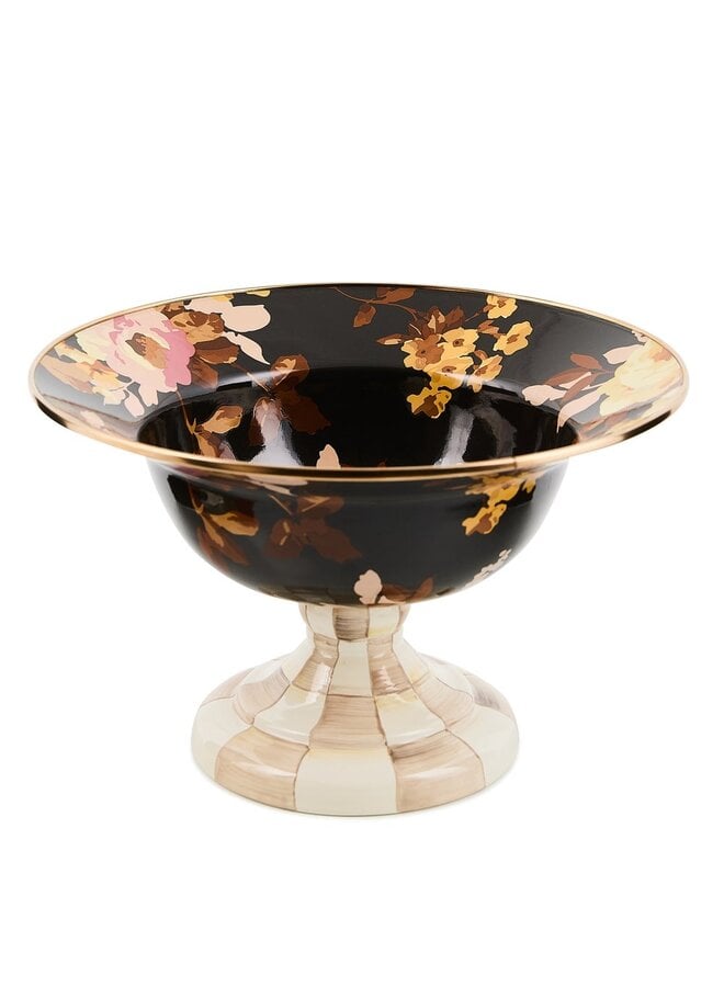 Wild Rose Brown Large Compote