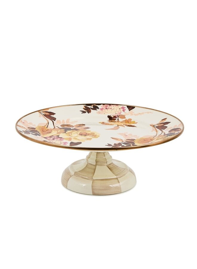Wild Rose White Small Pedestal Platter