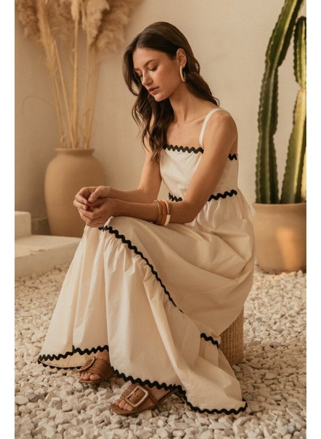 Square Neck Midi Dress-