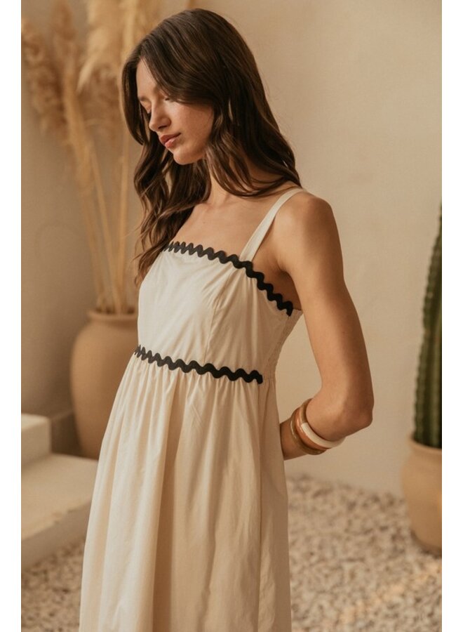Square Neck Midi Dress-