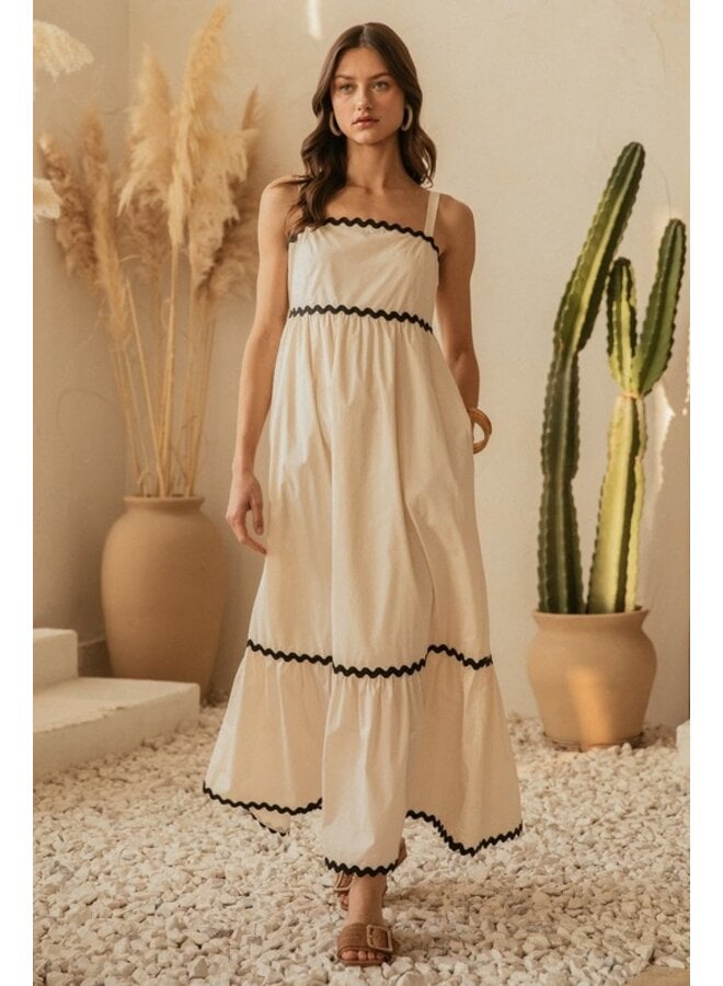 Square Neck Midi Dress-