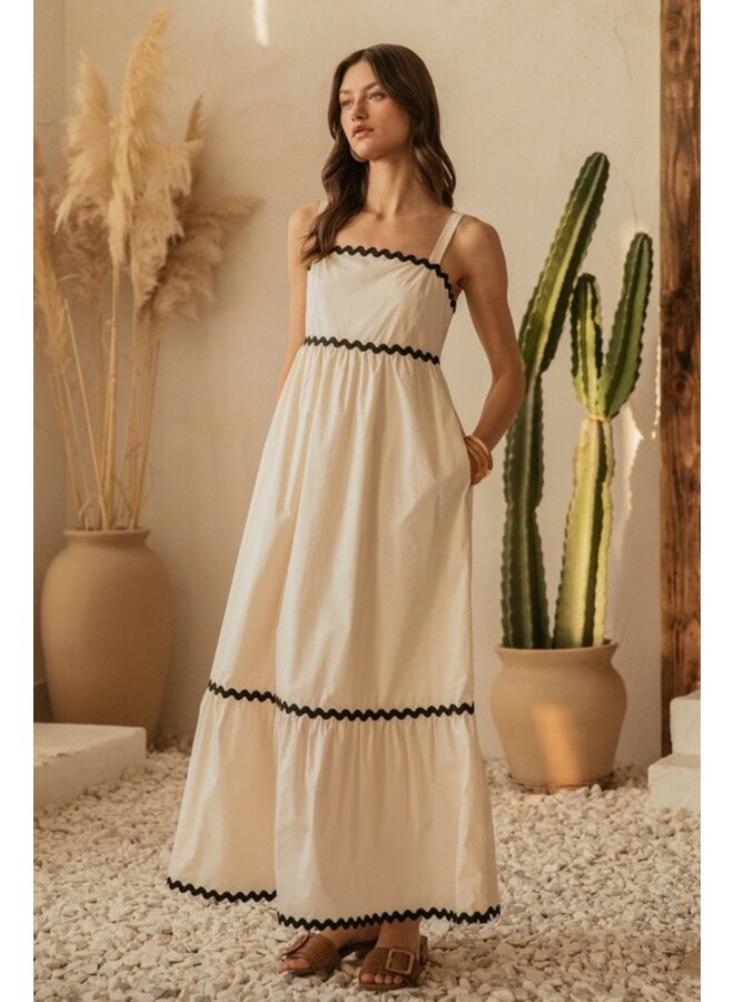 Square Neck Midi Dress-