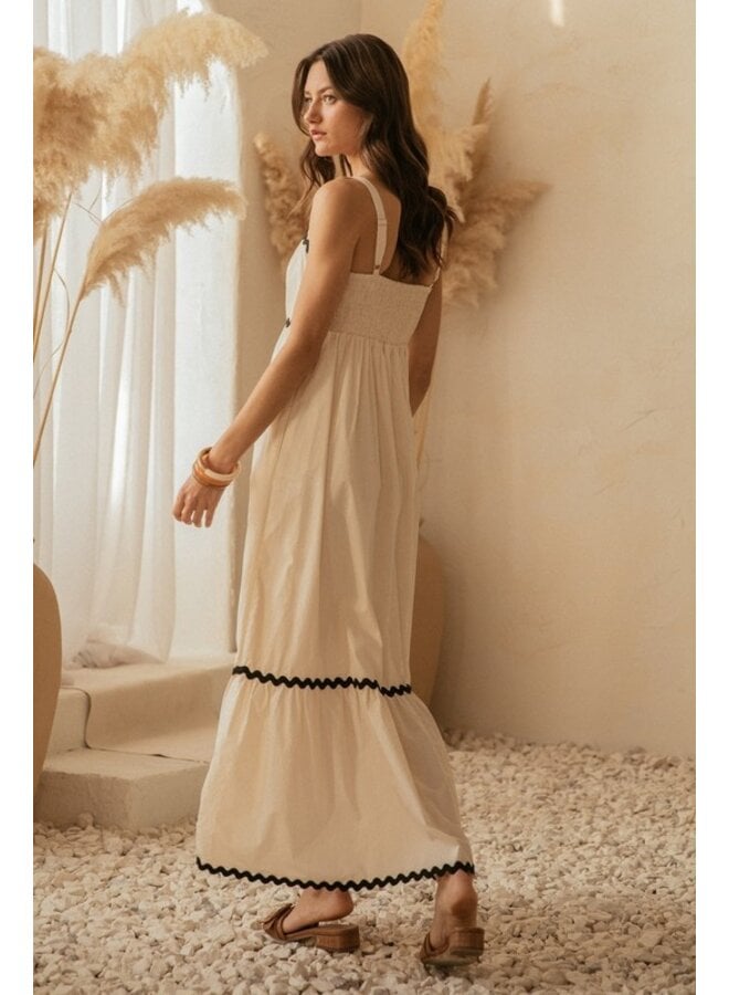 Square Neck Midi Dress-